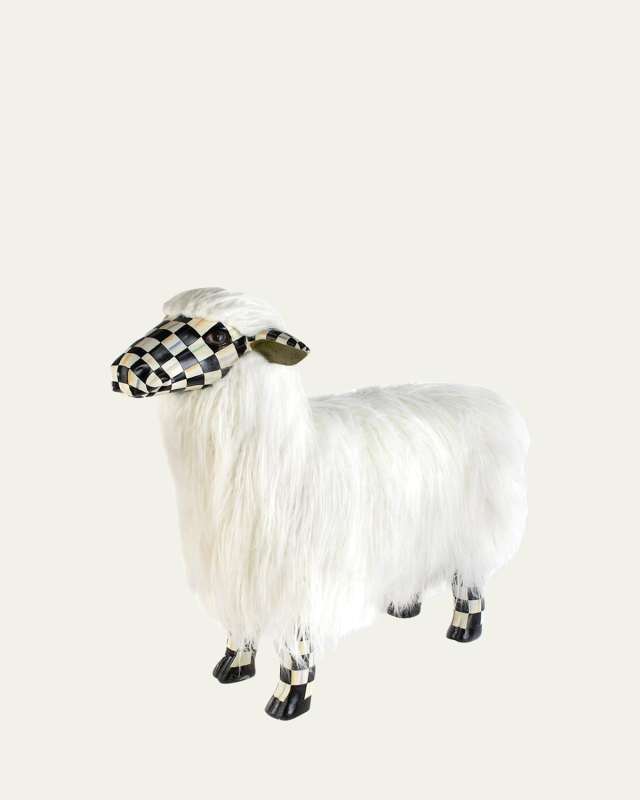 Courtly Check Large White Sheep